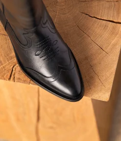 Femme Mellow Yellow Bottes-Bottes western noires Canelle