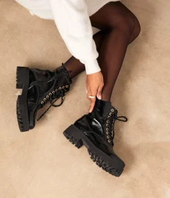 Femme Mellow Yellow Boots, Bottines-Bottines crantées vernies Alexandrine