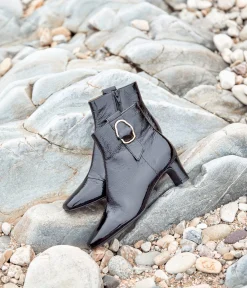 Femme Mellow Yellow Boots, Bottines-Bottines en cuir froissé Bonnie