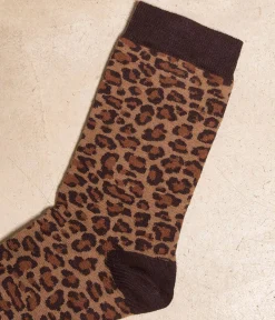 Mellow Yellow Chaussettes-Chaussettes camel léopard Cole