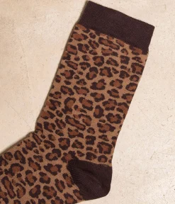 Mellow Yellow Chaussettes-Chaussettes camel léopard Cole