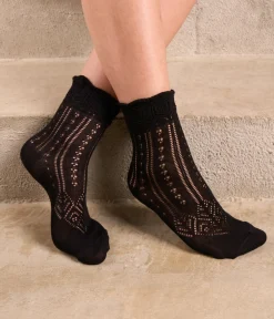 Mellow Yellow Chaussettes-Chaussettes es ajourées Lisette