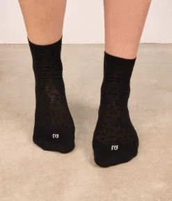 Mellow Yellow Chaussettes-Chaussettes es léopard Rina