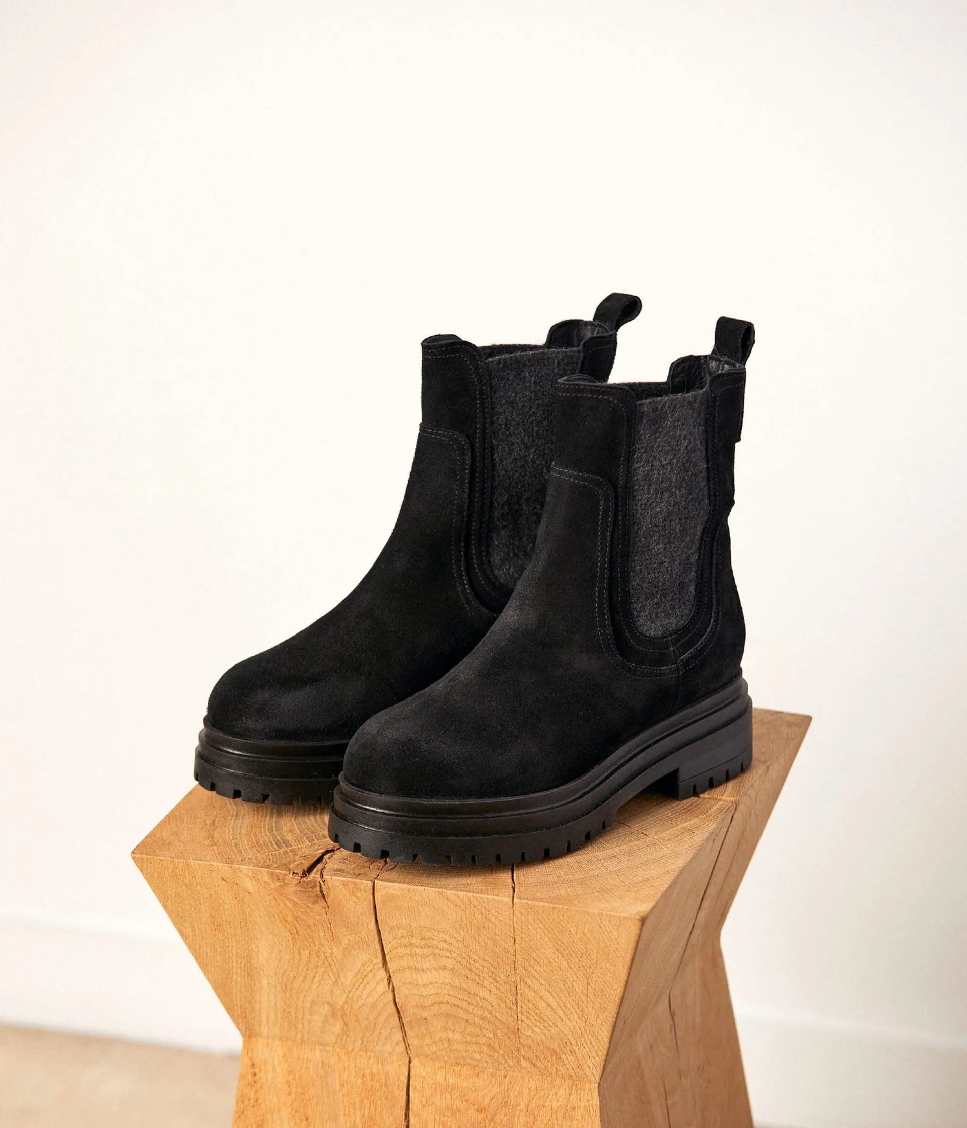 Femme Mellow Yellow Boots, Bottines-Chelsea boots noires Corane