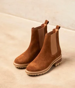 Femme Mellow Yellow Boots, Bottines-Chelsea boots tabac Calista