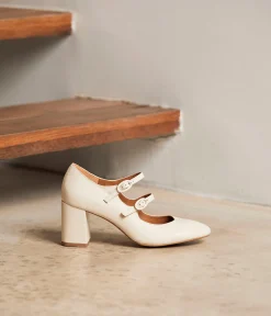 Femme Mellow Yellow Escarpins, Babies-Escarpins cuir écru Appolonie