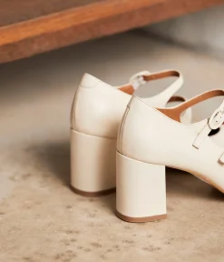 Femme Mellow Yellow Escarpins, Babies-Escarpins cuir écru Appolonie