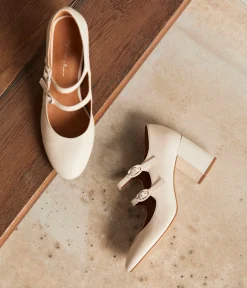 Femme Mellow Yellow Escarpins, Babies-Escarpins cuir écru Appolonie