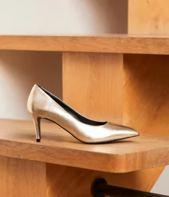 Femme Mellow Yellow Escarpins, Babies-Escarpins cuir métallisé Delphia