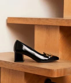 Femme Mellow Yellow Escarpins, Babies-Escarpins noirs vernis Antinea