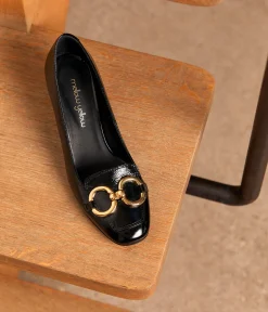 Femme Mellow Yellow Escarpins, Babies-Escarpins noirs vernis Antinea