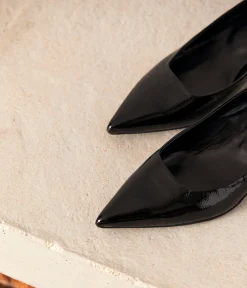 Femme Mellow Yellow Escarpins, Babies-Escarpins noirs vernis Cyriane