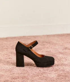 Femme Mellow Yellow Escarpins, Babies-Escarpins velours Camomille