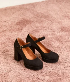 Femme Mellow Yellow Escarpins, Babies-Escarpins velours Camomille