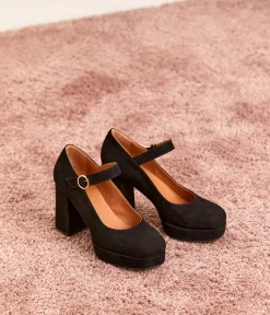 Femme Mellow Yellow Escarpins, Babies-Escarpins velours Camomille