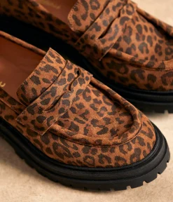 Femme Mellow Yellow Derbies, Mocassins-Mocassins crantés léopard Angelika