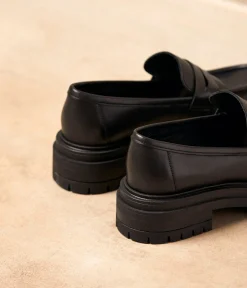 Femme Mellow Yellow Derbies, Mocassins-Mocassins crantés noirs Angelika