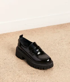 Femme Mellow Yellow Derbies, Mocassins-Mocassins crantés vernis Aelle