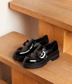 Femme Mellow Yellow Derbies, Mocassins-Mocassins crantés vernis Asta