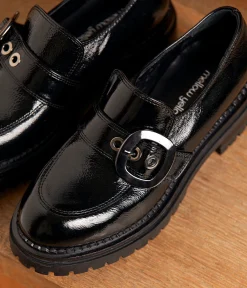 Femme Mellow Yellow Derbies, Mocassins-Mocassins crantés vernis Asta