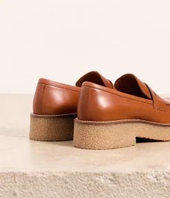 Femme Mellow Yellow Derbies, Mocassins-Mocassins cuir Biloba