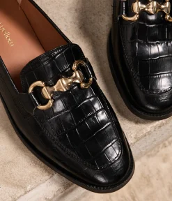 Femme Mellow Yellow Derbies, Mocassins-Mocassins cuir croco Colette