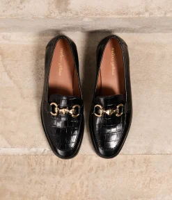 Femme Mellow Yellow Derbies, Mocassins-Mocassins cuir croco Colette