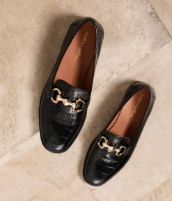 Femme Mellow Yellow Derbies, Mocassins-Mocassins cuir croco Colette