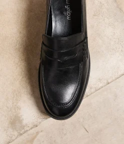 Femme Mellow Yellow Derbies, Mocassins-Mocassins cuir Tanya