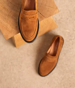 Femme Mellow Yellow Derbies, Mocassins-Mocassins cuir velours Aubree