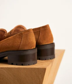 Femme Mellow Yellow Derbies, Mocassins-Mocassins cuir velours Aubree