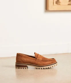 Femme Mellow Yellow Derbies, Mocassins-Mocassins cuir velours Cyndel