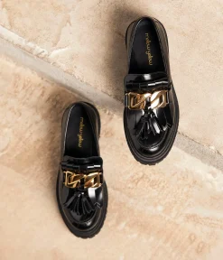 Femme Mellow Yellow Derbies, Mocassins-Mocassins noirs crantés Anelia