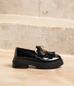 Femme Mellow Yellow Derbies, Mocassins-Mocassins noirs crantés Anelia