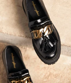 Femme Mellow Yellow Derbies, Mocassins-Mocassins noirs crantés Anelia