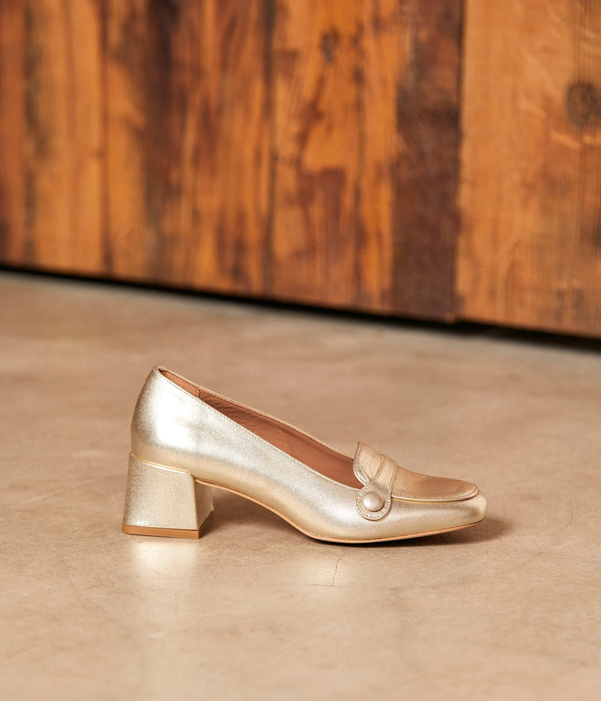 Femme Mellow Yellow Derbies, Mocassins-Mocassins talon dés Anatole