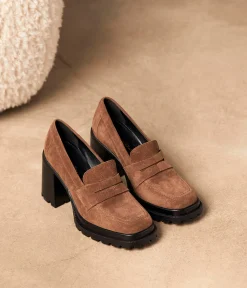 Femme Mellow Yellow Derbies, Mocassins-Mocassins velours Anessa