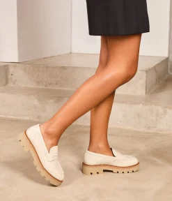 Femme Mellow Yellow Derbies, Mocassins-Mocassins vernis Joy