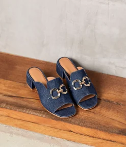 Femme Mellow Yellow Sandales-Mules denim bijoux Gisèle