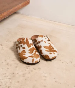 Femme Mellow Yellow Sandales, Mules-Sabots imprimé vache Marguerite