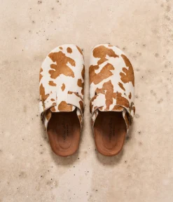 Femme Mellow Yellow Sandales, Mules-Sabots imprimé vache Marguerite