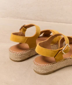 Femme Mellow Yellow Espadrilles-Sandales corde ocre Pio