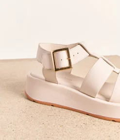 Femme Mellow Yellow Sandales, Mules-Sandales cuir écru Billie