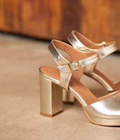 Femme Mellow Yellow Sandales-Sandales cuir dé Sergia