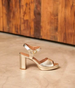 Femme Mellow Yellow Sandales-Sandales cuir dé Sergia