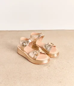 Femme Mellow Yellow Sandales-Sandales cuir platine Rivera