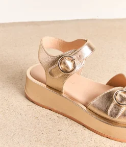 Femme Mellow Yellow Sandales-Sandales cuir platine Rivera