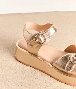 Femme Mellow Yellow Sandales-Sandales cuir platine Rivera