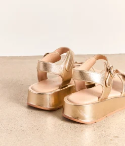 Femme Mellow Yellow Sandales-Sandales cuir platine Rivera