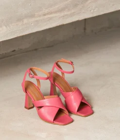 Femme Mellow Yellow Sandales-Sandales cuir rose Léana